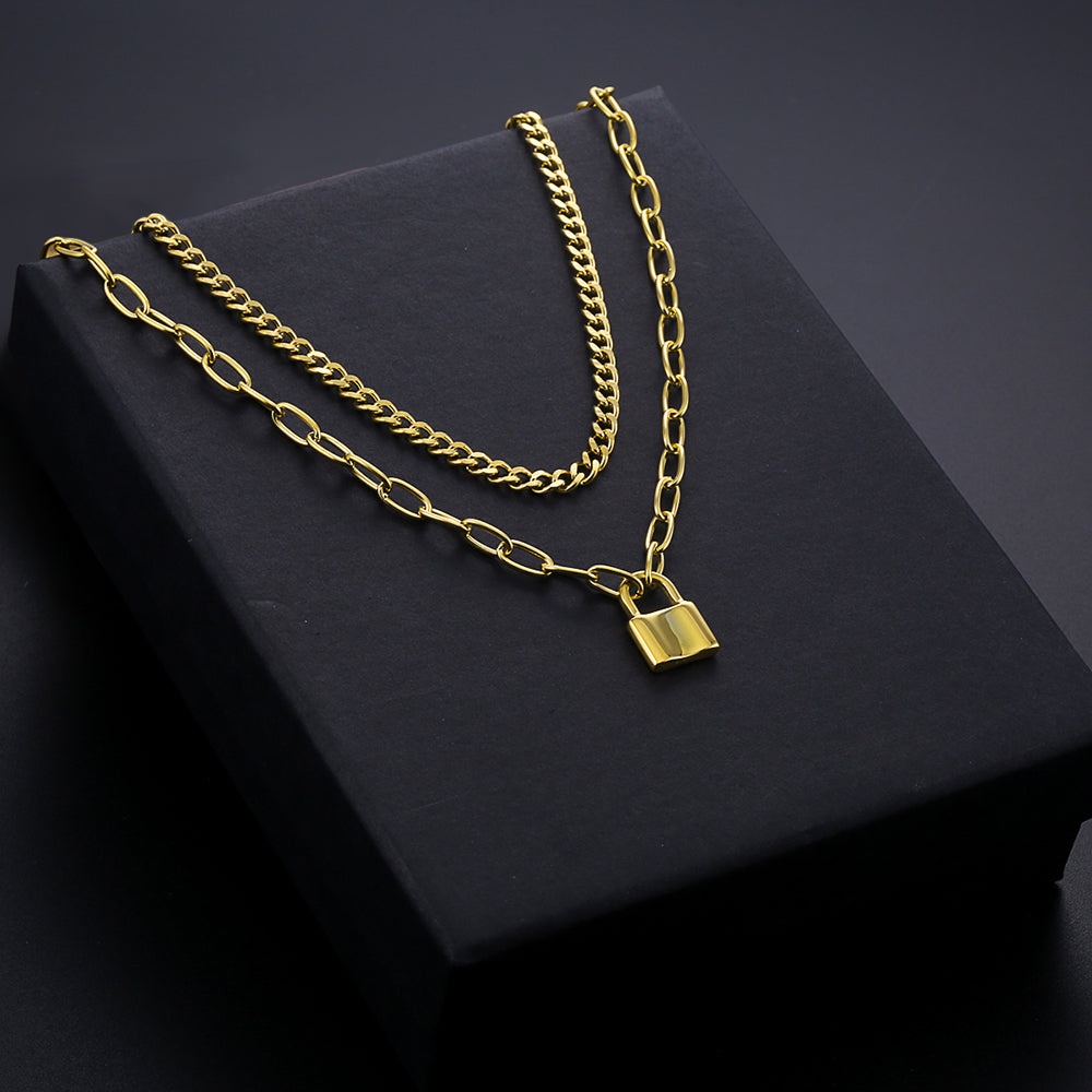 Eternal Secrecy Lock Pendant Necklace