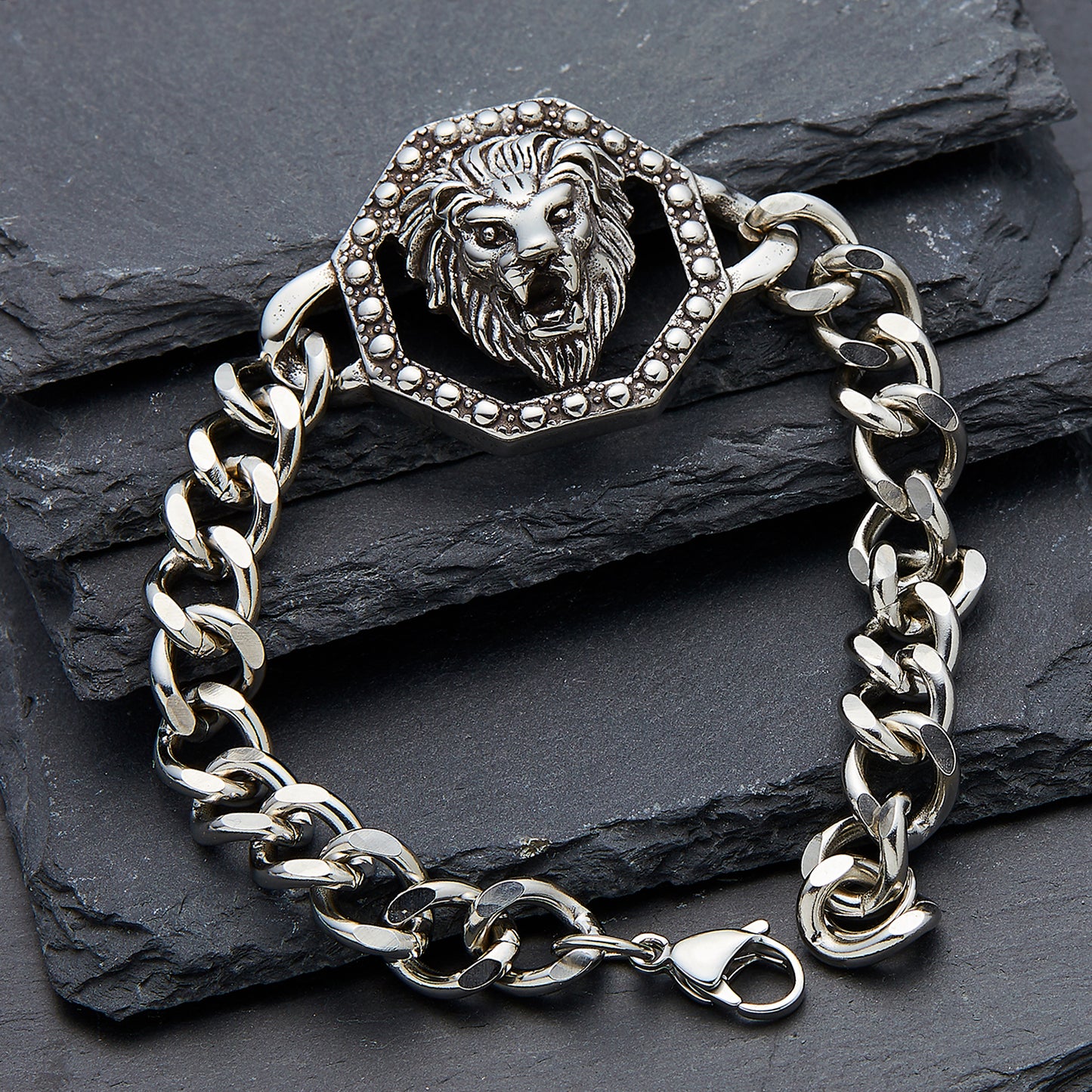 Regal Roar Lion Crest Bracelet