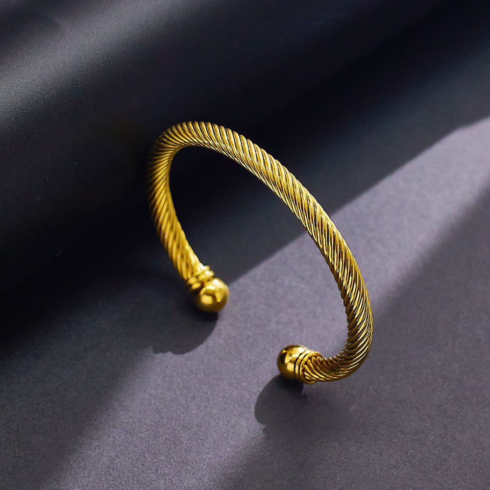 Elegance Refined Cable Bangle