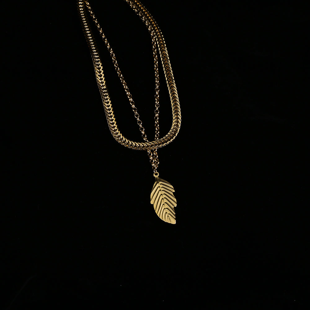 Nature's Elegance Leaf Pendant Necklace