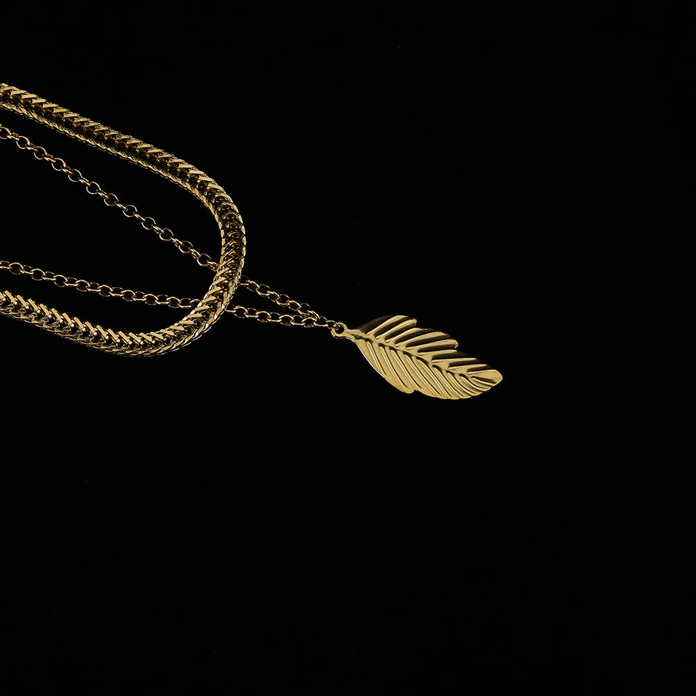 Nature's Elegance Leaf Pendant Necklace