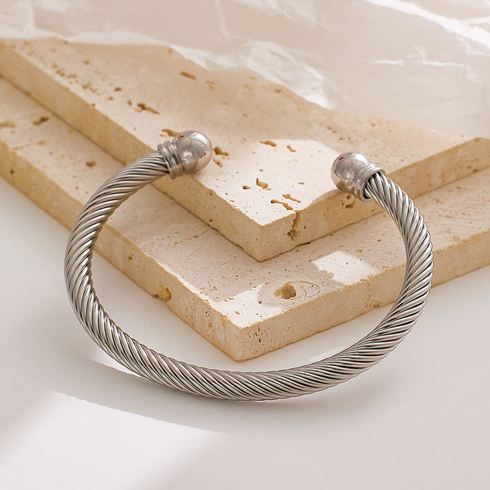 Elegance Refined Cable Bangle