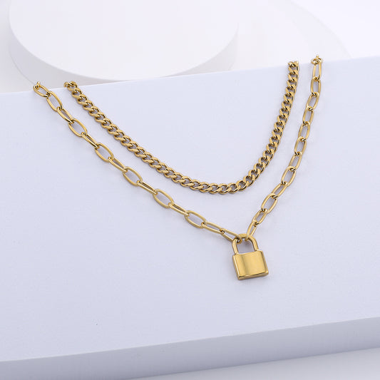 Eternal Secrecy Lock Pendant Necklace