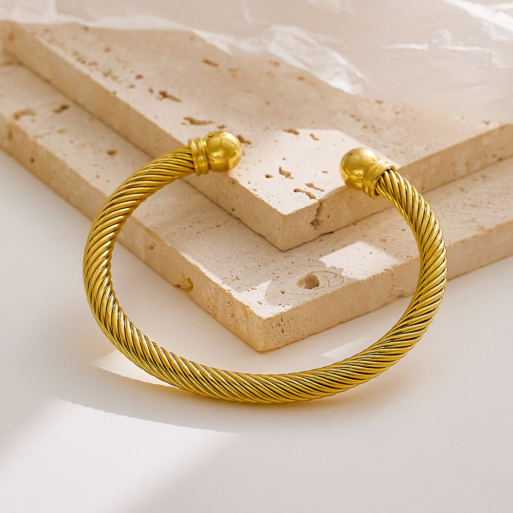 Elegance Refined Cable Bangle