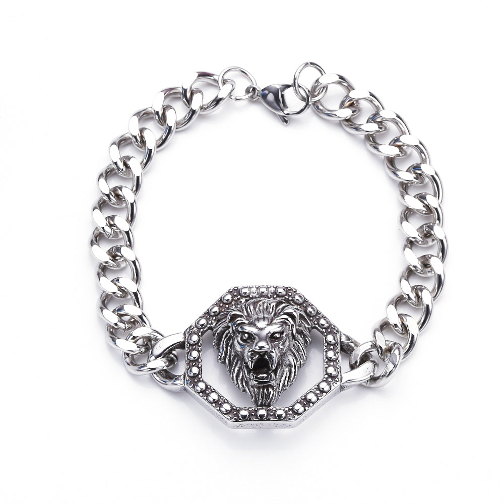 Regal Roar Lion Crest Bracelet