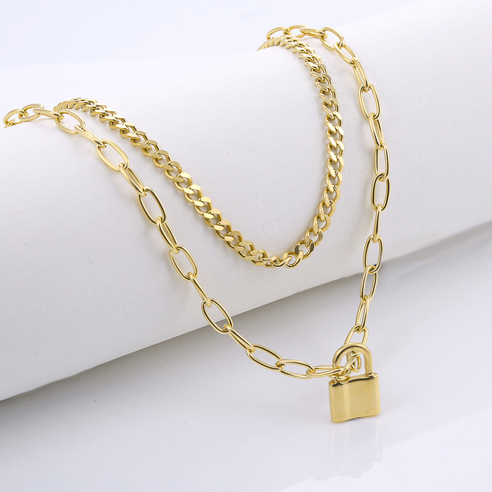 Eternal Secrecy Lock Pendant Necklace