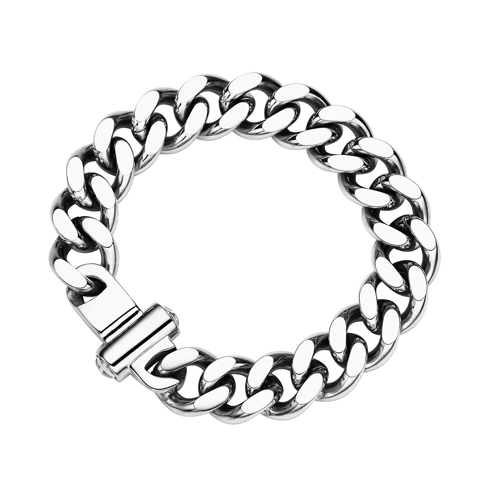 Bold Cuban Steel Bracelet